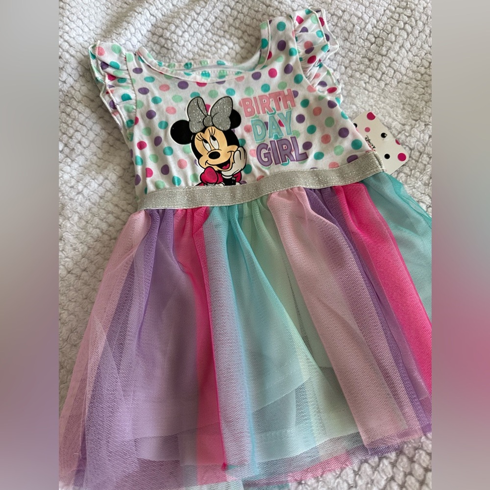Minnie Mouse Birthday Dress with Polka Dots and Tulle Skirt